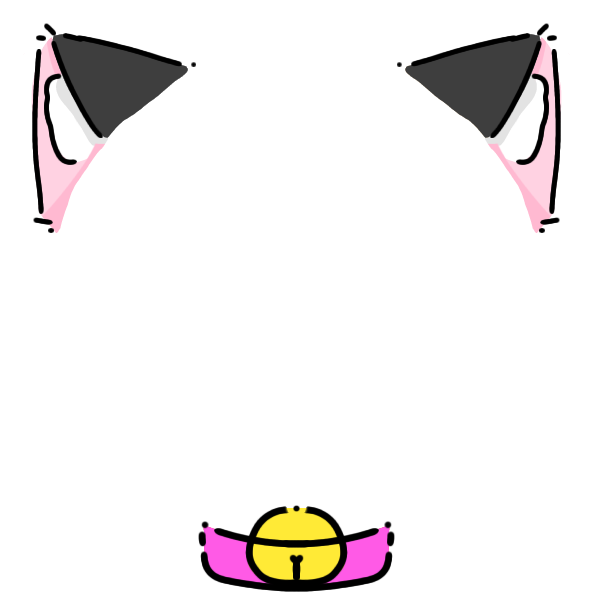 magneta collar black cat ears Decoration